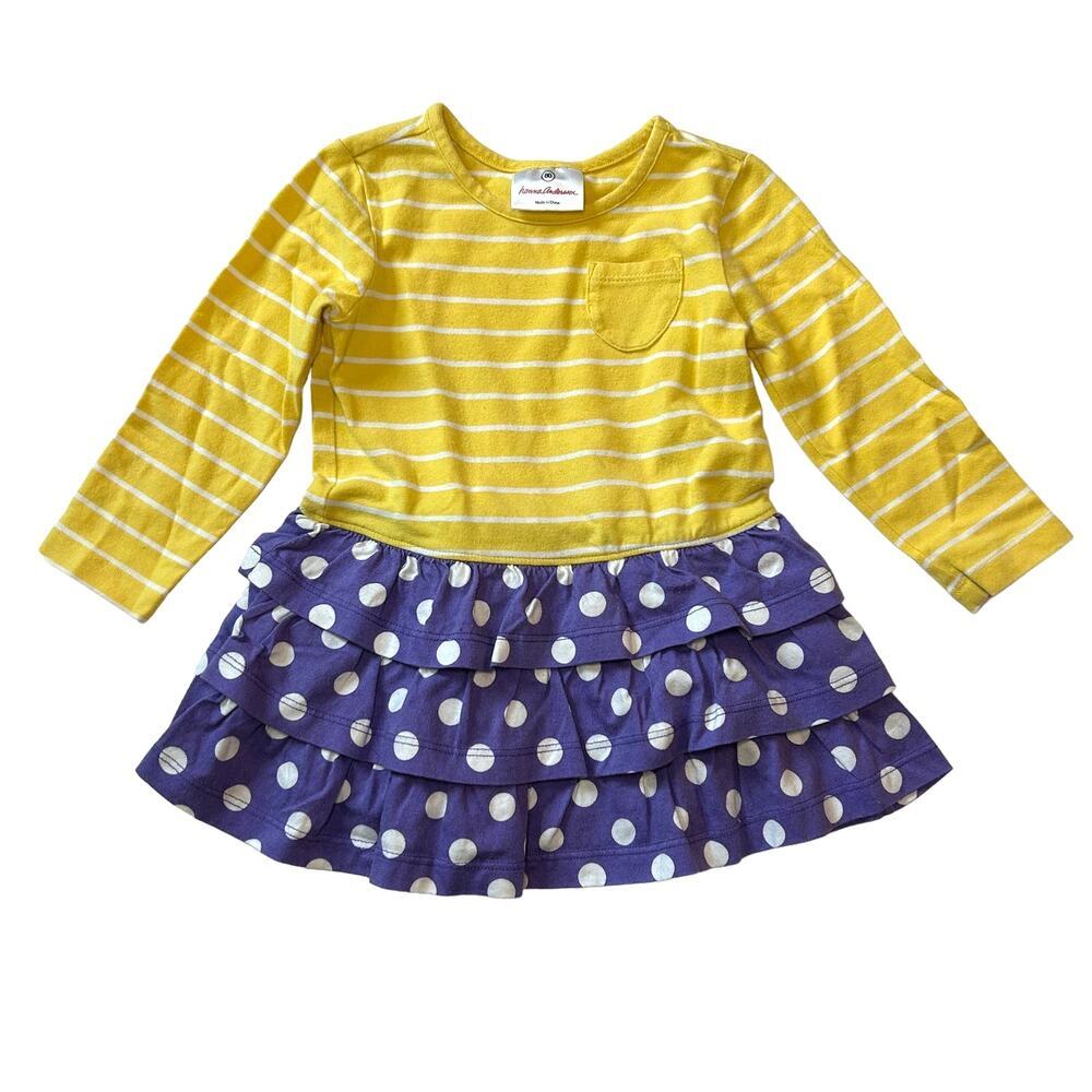 Hanna Andersson Yellow & Purple Dress 80